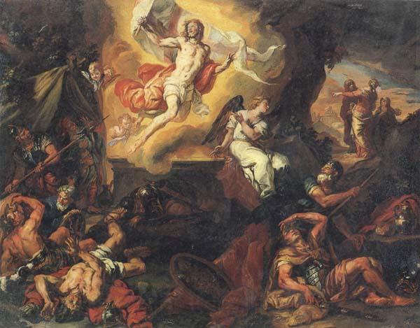 Johann Carl Loth The Resurrection of Christ Norge oil painting art